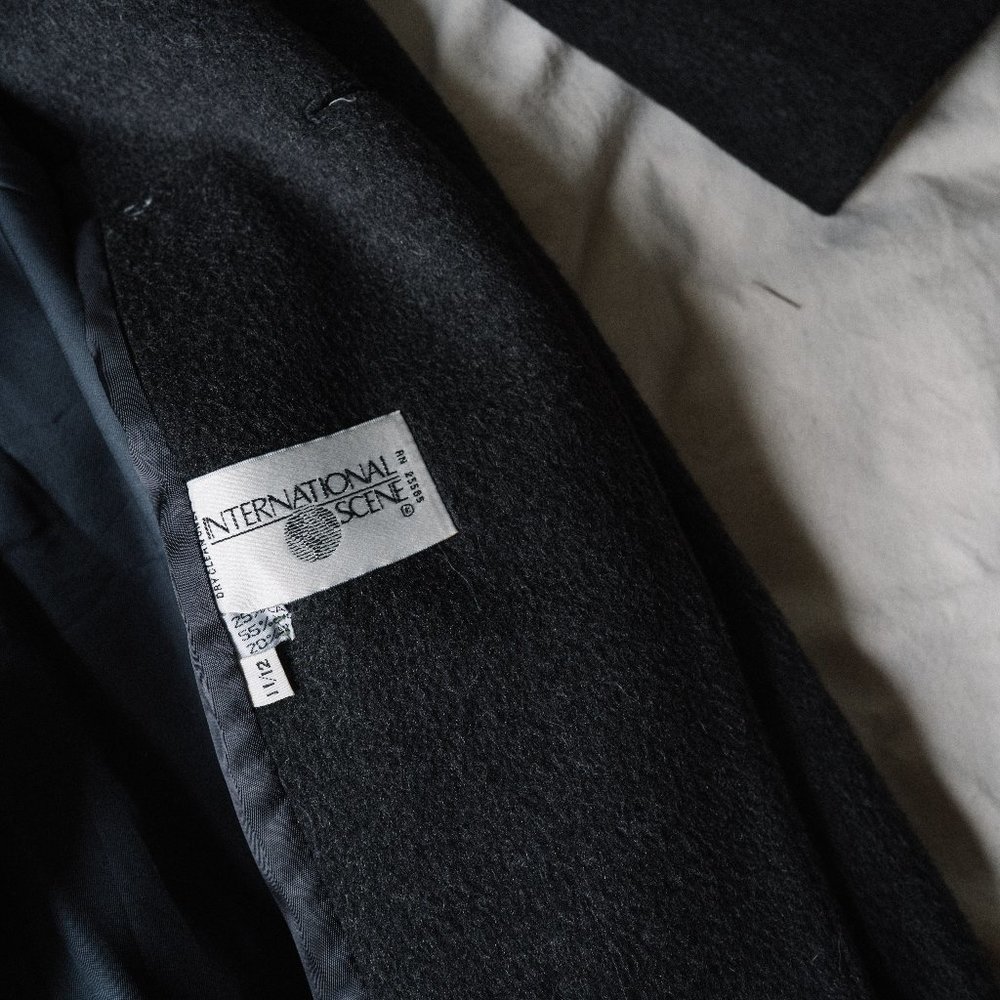 International Scene Vintage Grey Trench Coat